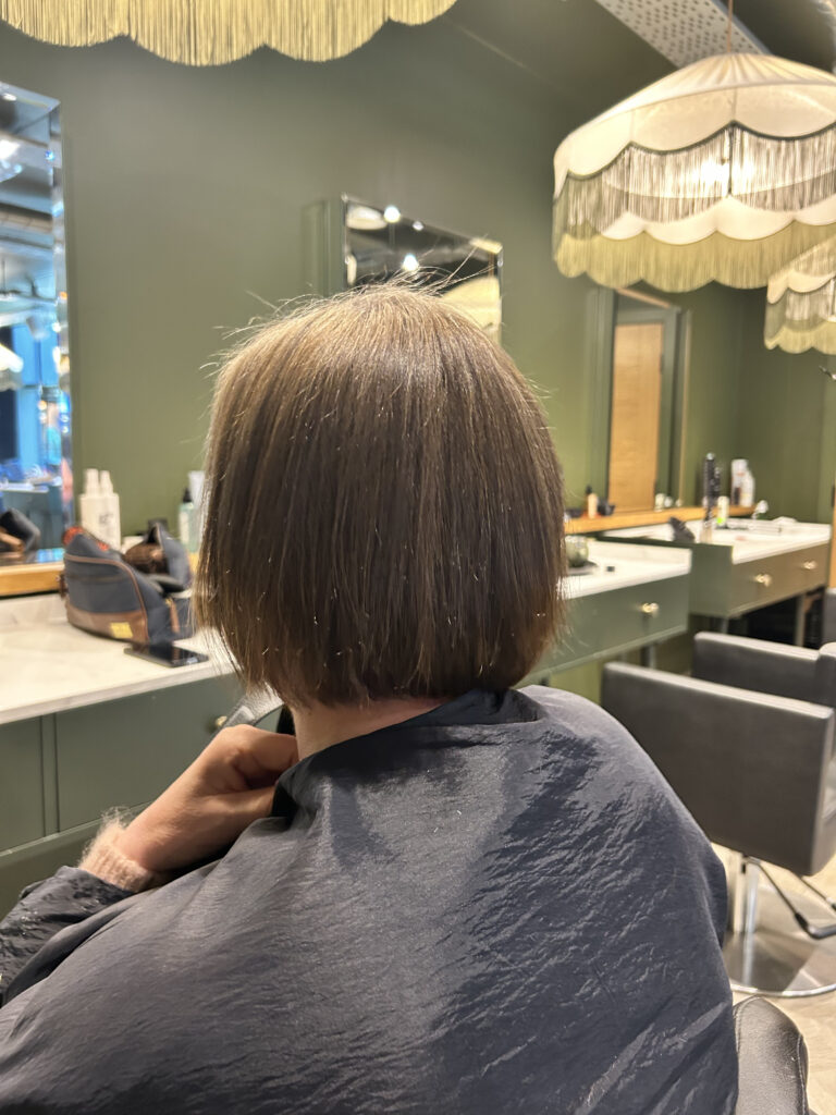 expert keratin smoothing treatment completed on a ladies hair in manchester hairdressers