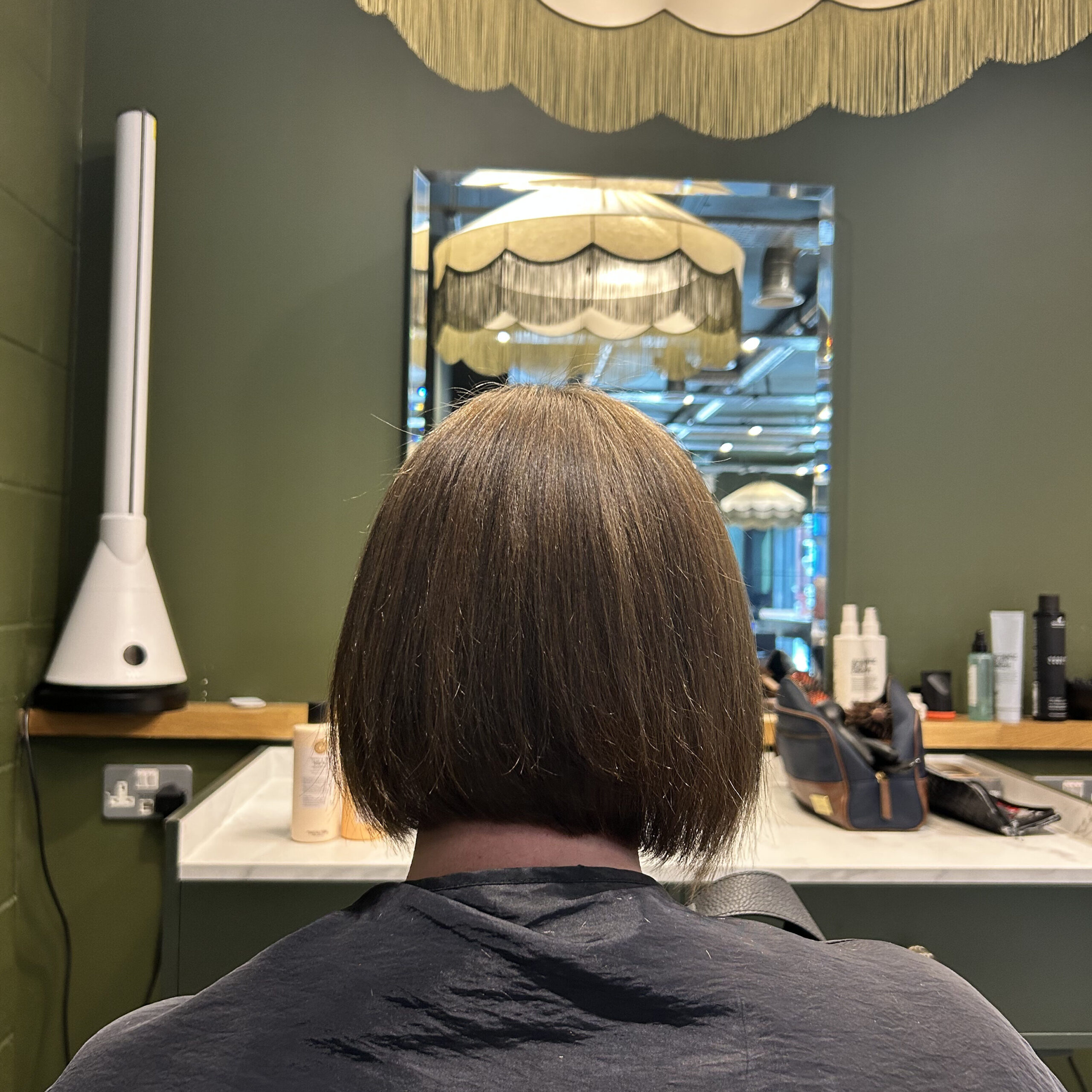 keratin smoothing treatment completed on a ladies hair in manchester hairdressers
