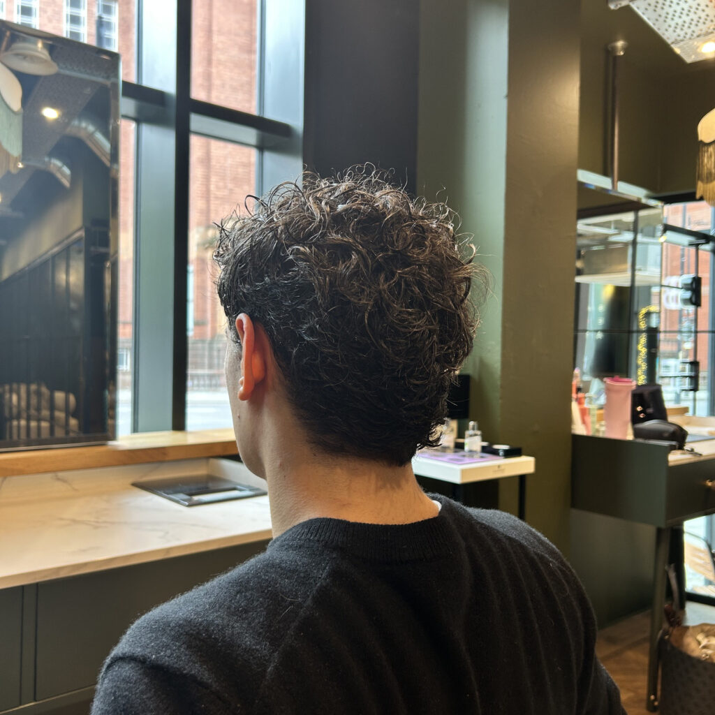 finished mens haircut in manchester hair salon